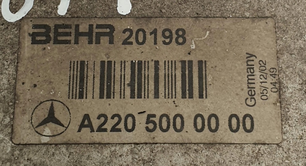фото №6, Радиатор интеркулер mercedes w220 3.2 cdi a2205000000