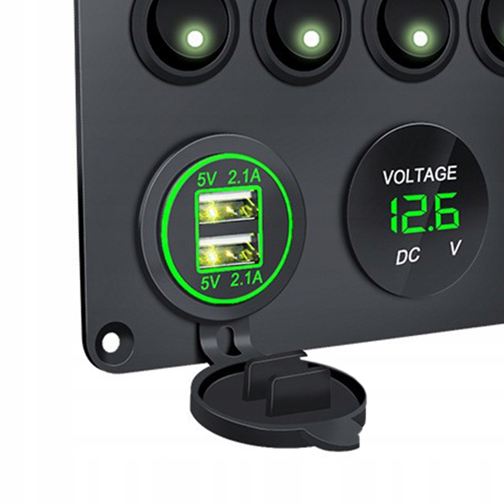 фото №7, Панель переключателей 12-24v usb переключатели выключатель