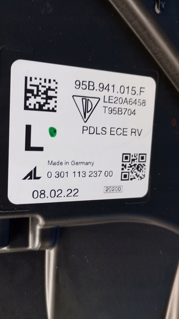 фото №14, Лампа левый перед full led porsche macan 95b lift 95b941015f тонированная 2022 rok