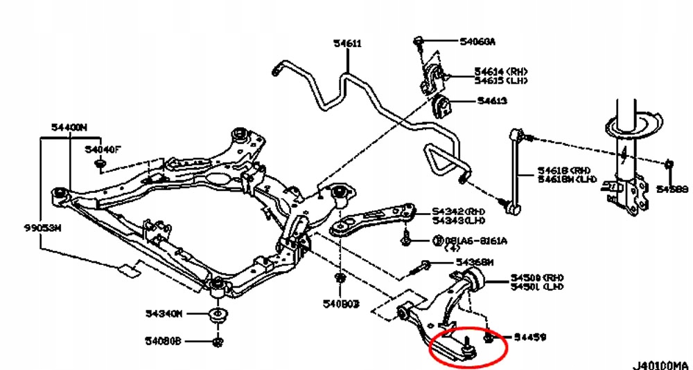 фото №16, Шарнир шаровой, рычаг передний нижний nissan teana