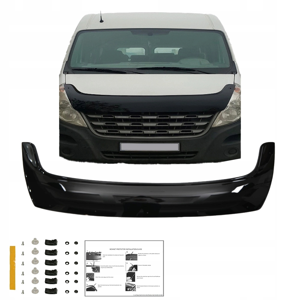 Купити Накладка капота вітровик до renault master 3 bus jv 2010-2014 чорний połys