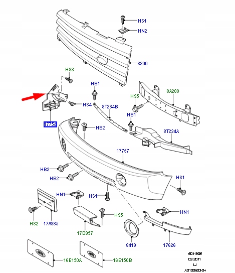 фото №7, Land rover range rover l322 бампер передний левый кронштейн dpl000113