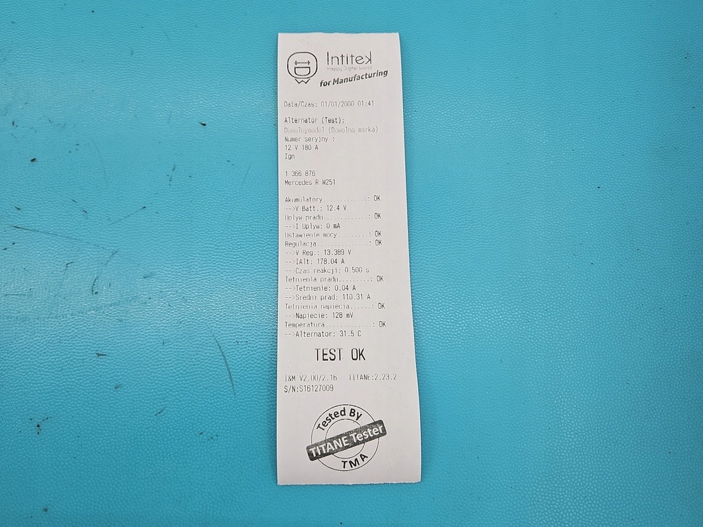 фото №7, Test генератор mercedes w251 a2721540102, 0124625023 3.5 v6