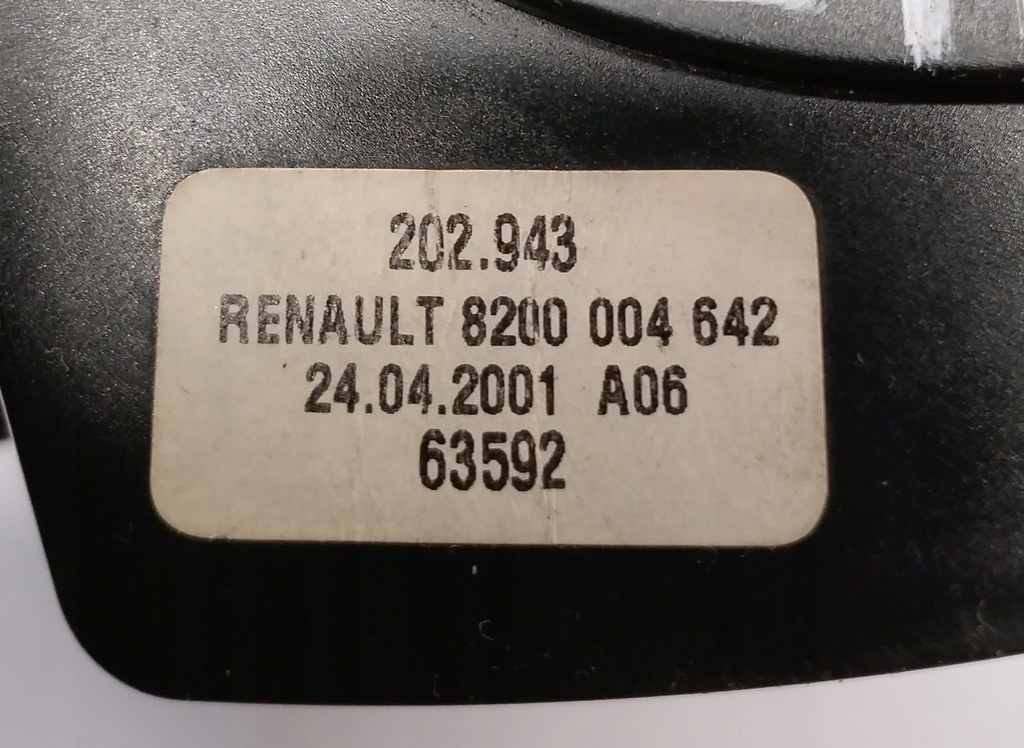 фото №7, Переключатель комбинированный подушка безопасности renault 8200004642