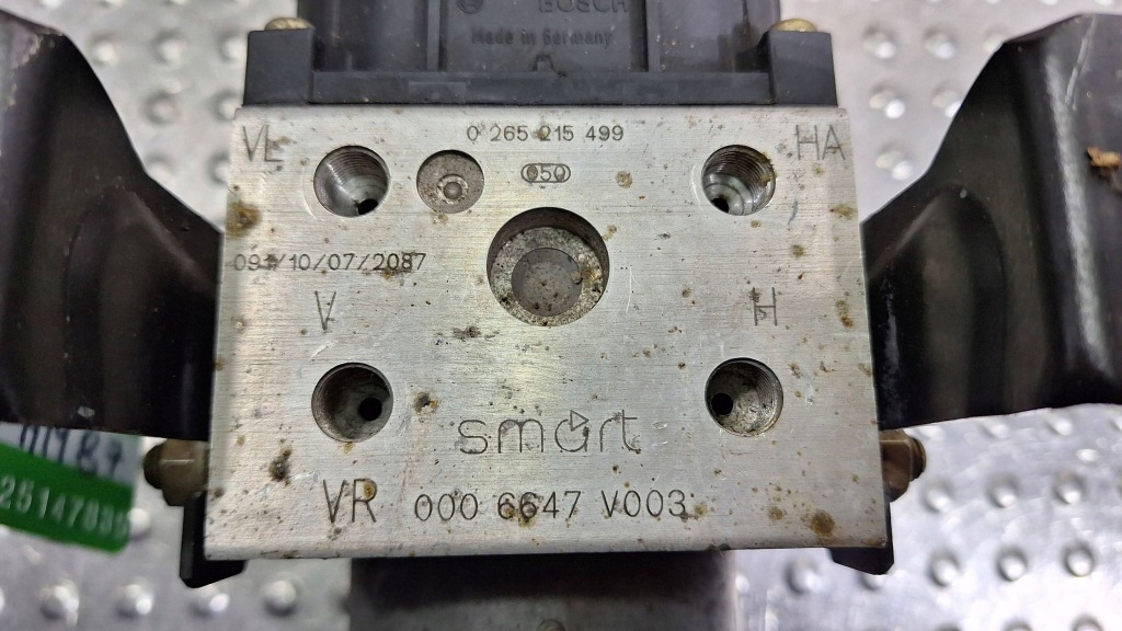 фото №8, Насос блок управления abs 0006647v003 0265215499 smart fortwo 450 i 00-05 0.6