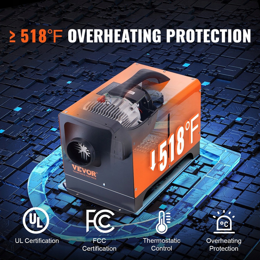 фото №6, Обігрівач стояночний повітряна обігрівач na олія привідний 12v 8kw