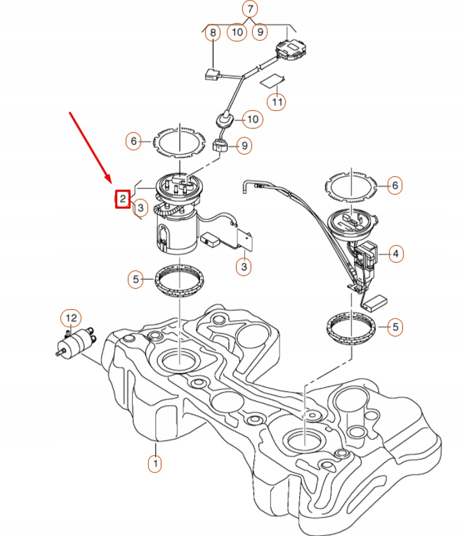 фото №11, Audi tt 8j3 fuel насос 8j0919051e