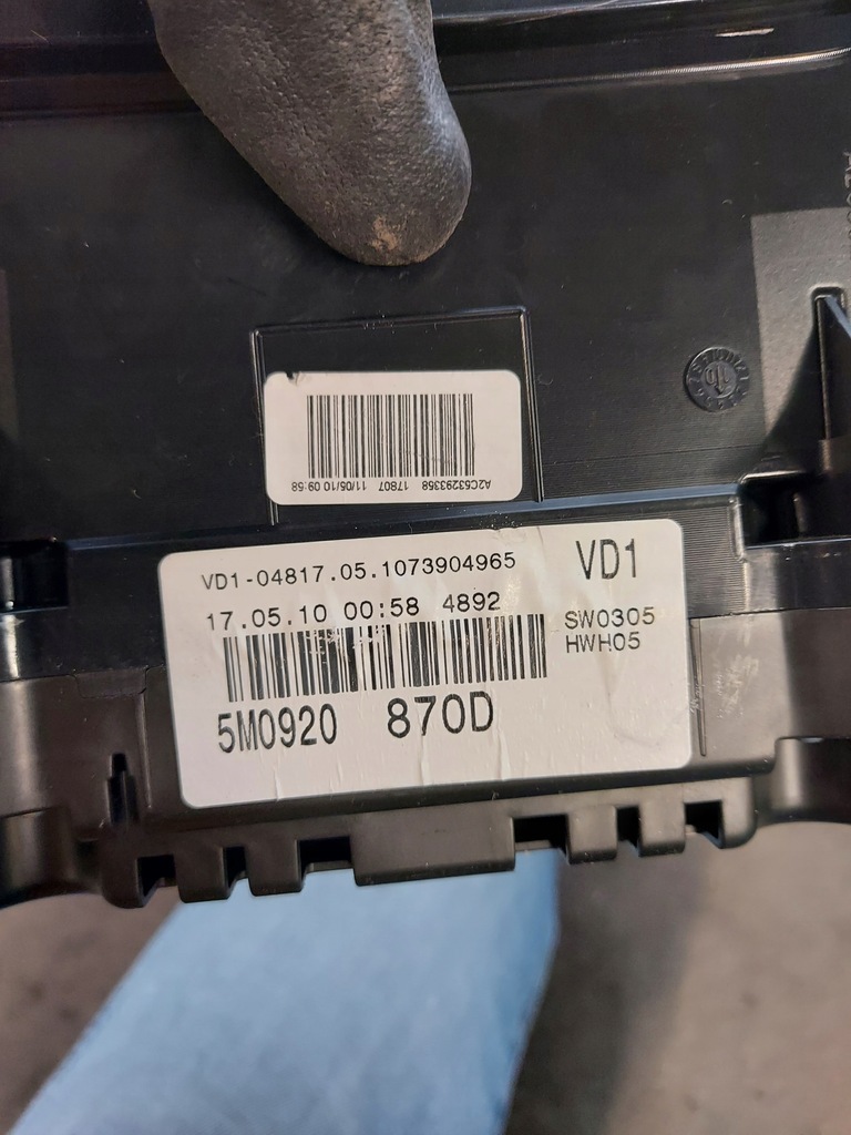 фото №7, Volkswagen набор стартовый замок зажигания бортовой компьютер 1k0905865a 03c906016ah