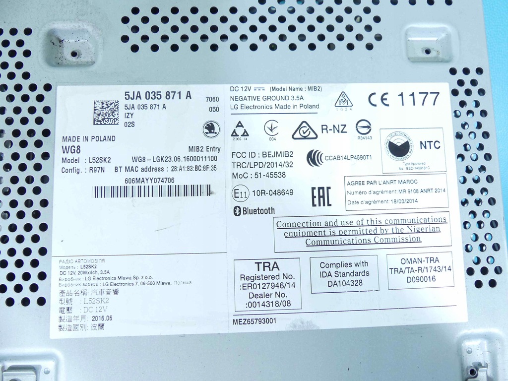 фото №5, Радио заводской skoda rapid 5ja035871a радиопроигрыватель