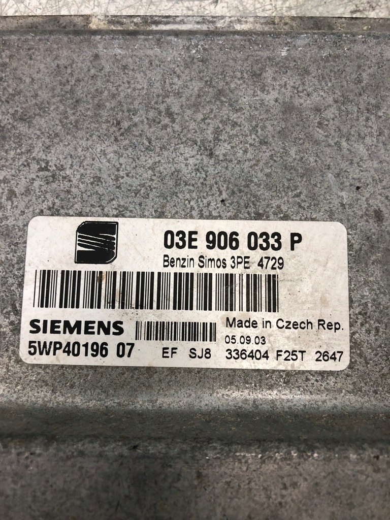 фото №5, Бортовой компьютер двигателя seat ibiza 03e906033p