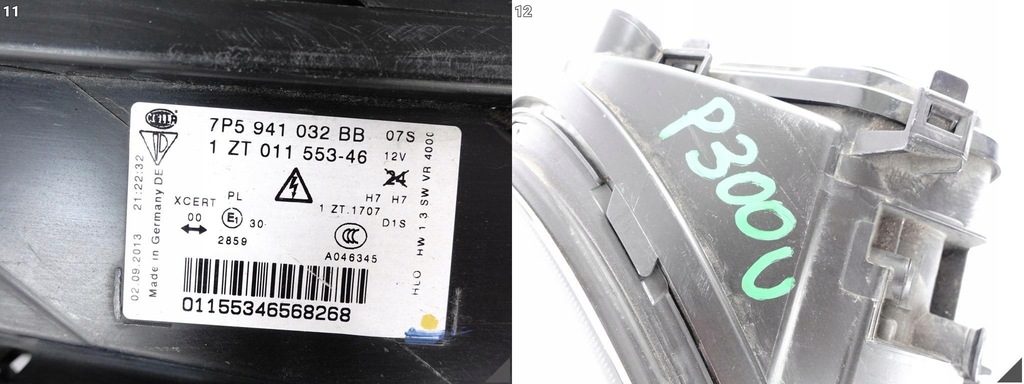 фото №12, Porsche cayenne 7p5 10-14 gts / turbo ксенон лампа права перед eu bez led