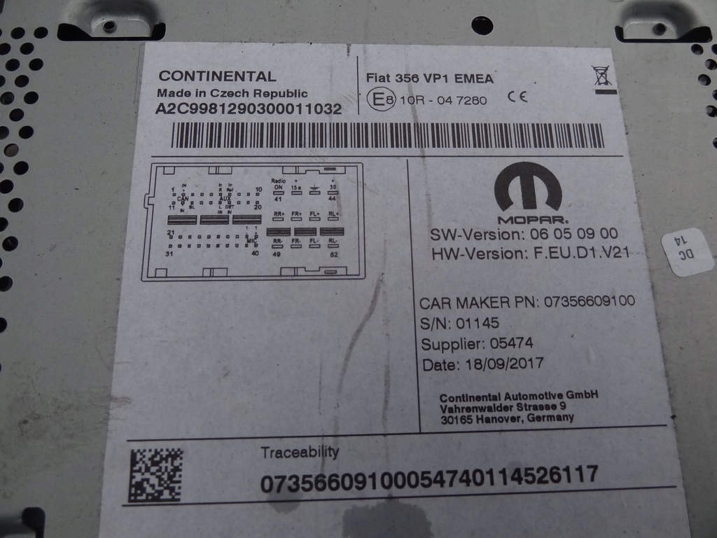 фото №5, Fiat tipo ii 2017 радіо оригінал