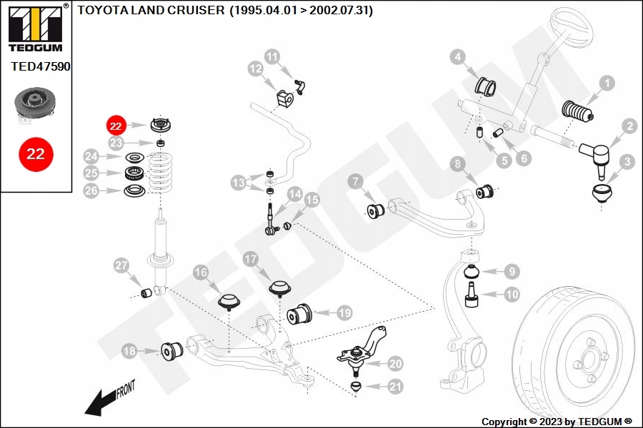 фото №10, Tedgum ted47590 кронштейн амортизатора