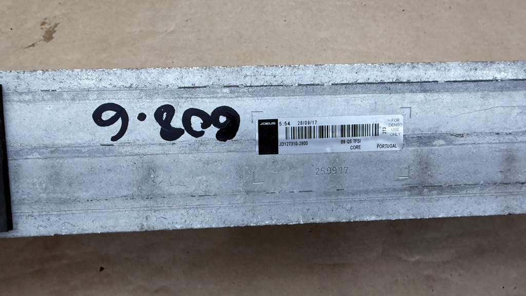 фото №10, Интеркулер радиатор воздуха audi a4 b9 a5 f5 q5 fy 2,0 tfsi 80a145805d