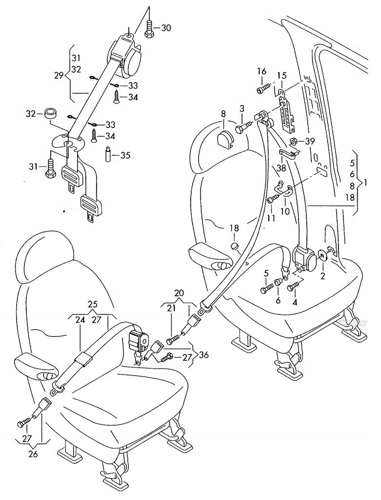 фото №7, Направляющие поперечина безопасности vw sharan 7m3857781