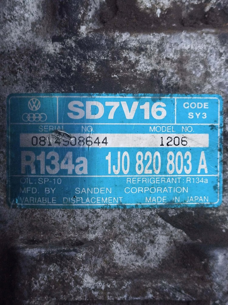 фото №5, Компресор кондиціонера компресор насос audi a3 1.8 1j0820803a