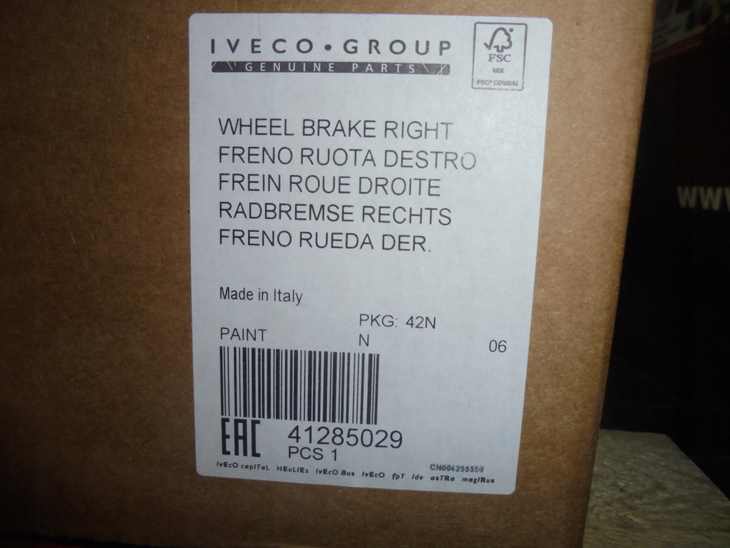 фото №5, Тормоза передний мост iveco trakker 41285029