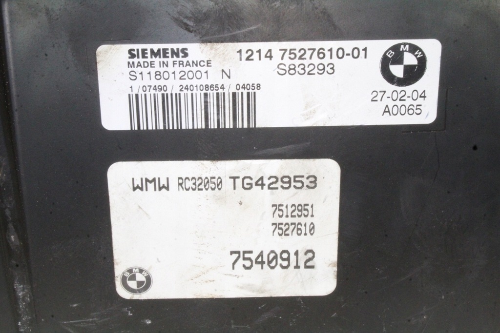 фото №1, Бортовой компьютер двигателя mini cooper r50, r53 7527610 1.4l бензиновый 55kw 2004