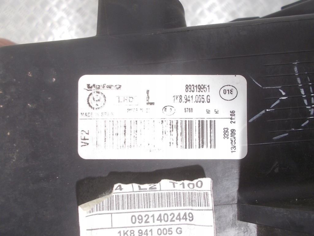 фото №15, Лампа перед vw scirocco 1k8 08-14 1k8941005g оригинал valeo europa