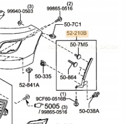 фото №1, Молдинг крыло нижний левый mazda cx-9 tb