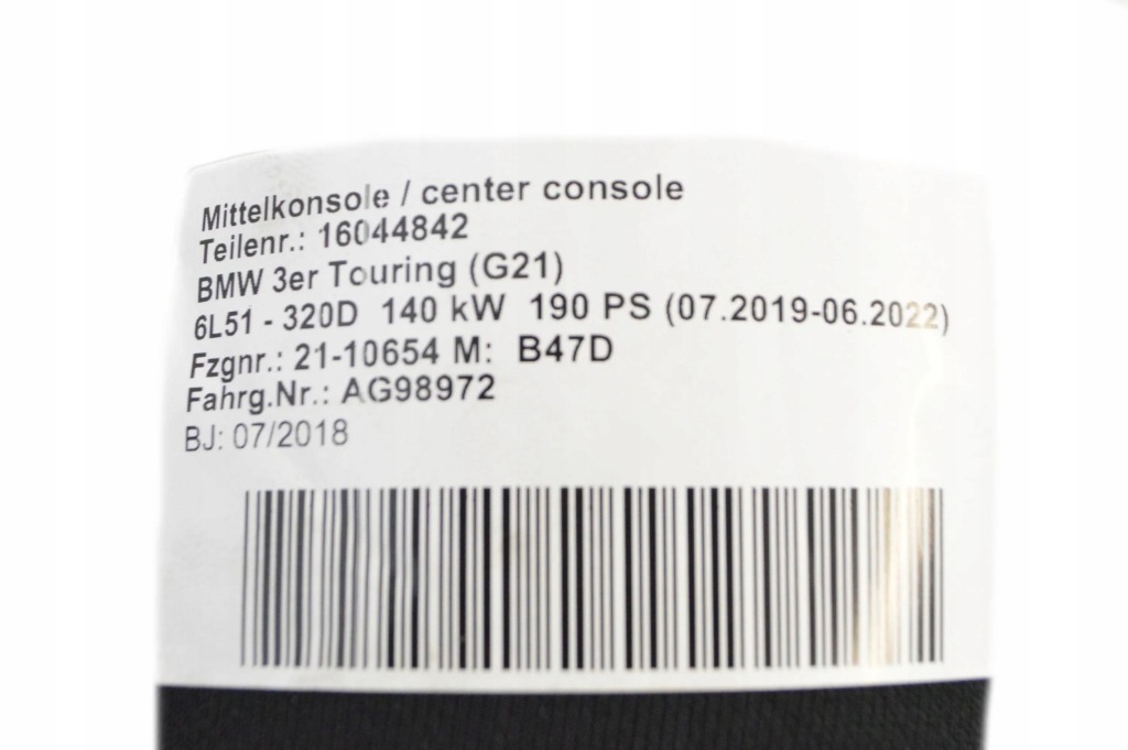 фото №6, Bmw 3 g20 g21 2018 накладка центрального динаміка панелі приладової панелі