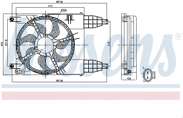 фото №5, Электровентилятор chvevrolet aveo 05- nissens