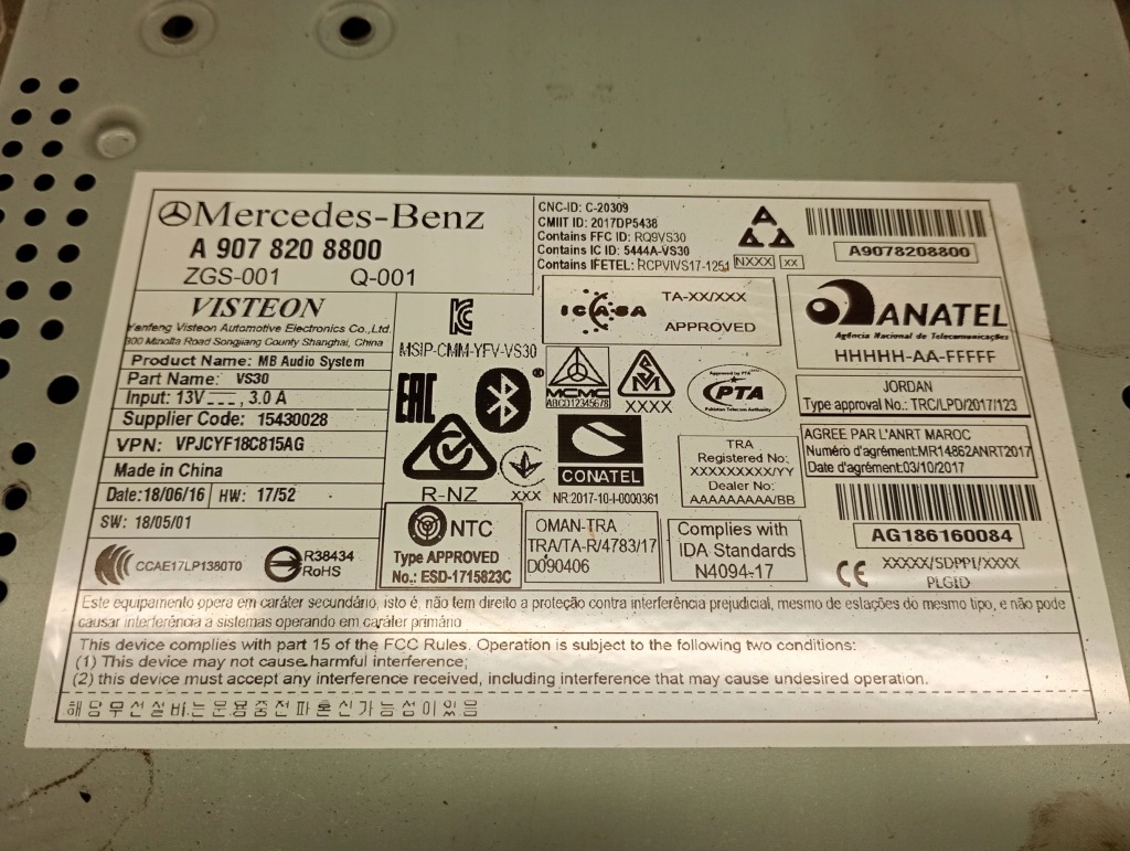 A9078208800 радио mercedes sprinter w907 Цена