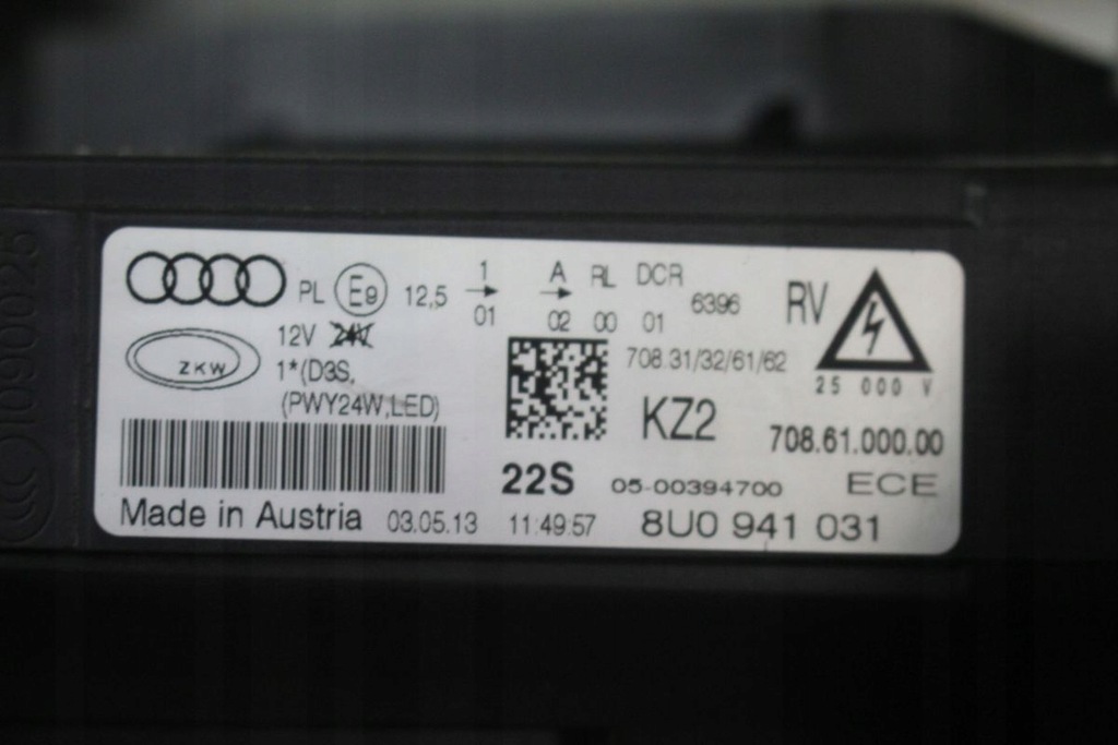 фото №10, Лампа левая audi q3 ксенон 8u0941031 8u0 8u