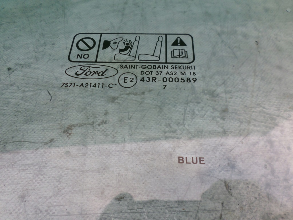 фото №3, Mondeo 4 iv стекло дверь левая niebieska