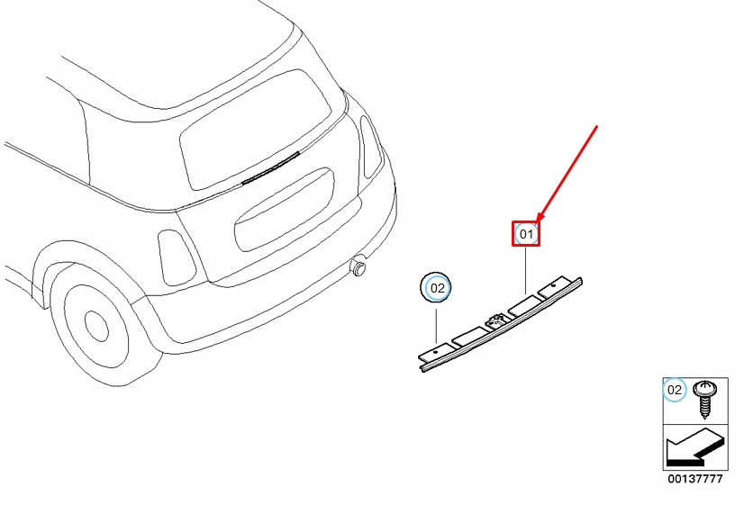фото №9, Mini cooper cabrio r52 задні третій світло стоп-сигнал білий 63256961015