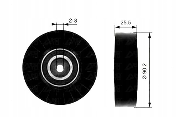 фото №2, Gates ролик напрямна ремінь vw corrado golf ii lt