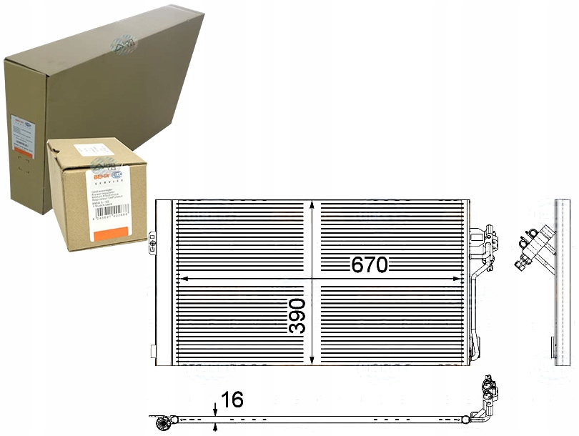 фото №1, Конденсатор радиатор кондиционера [behr hella]