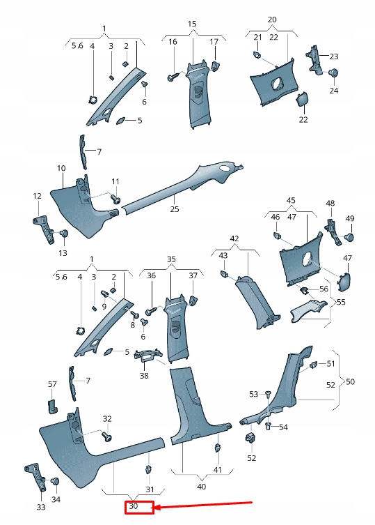 фото №1, Audi rs3 left передня стійка trim rhd 8v4867271a4pk