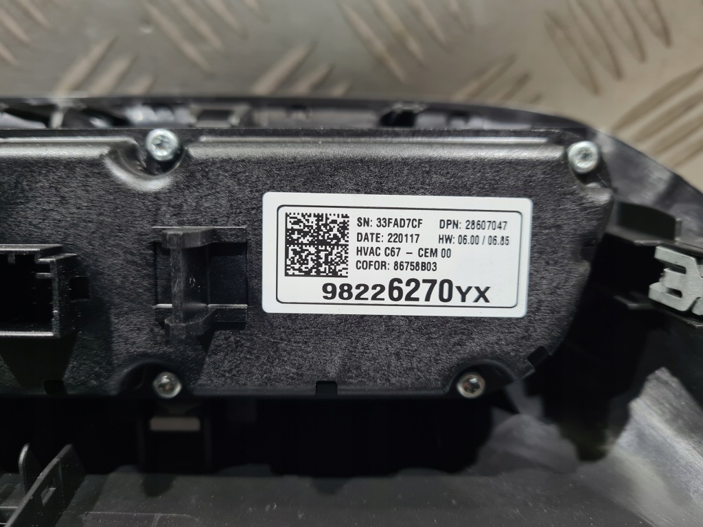 фото №4, Панель блок керування повітровід кондиціонера opel crossland x