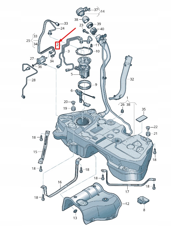 фото №1, Audi q5 fy fuel feed line 80a201220c original