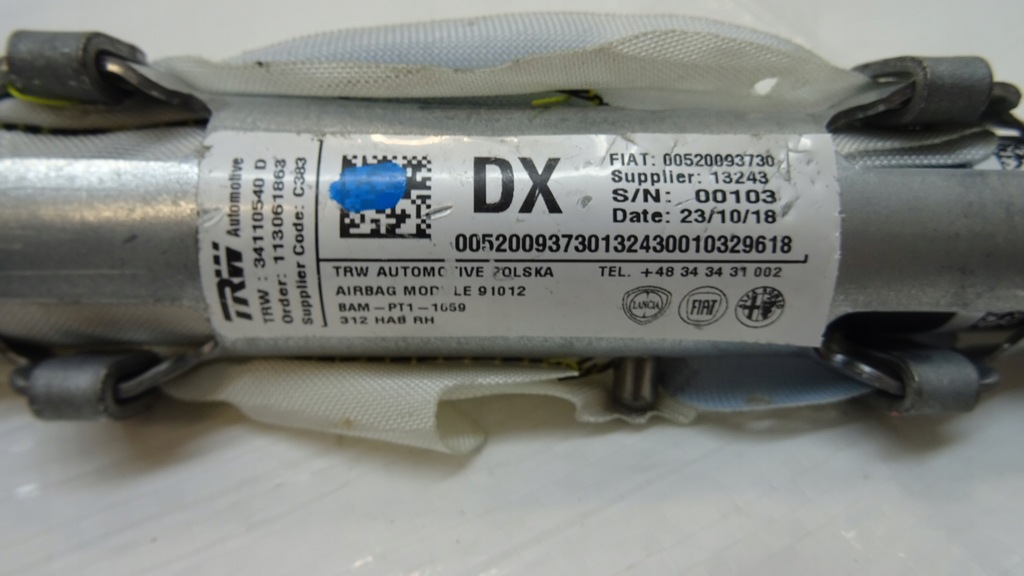 фото №8, Fiat 500 air bag шторка безпеки права