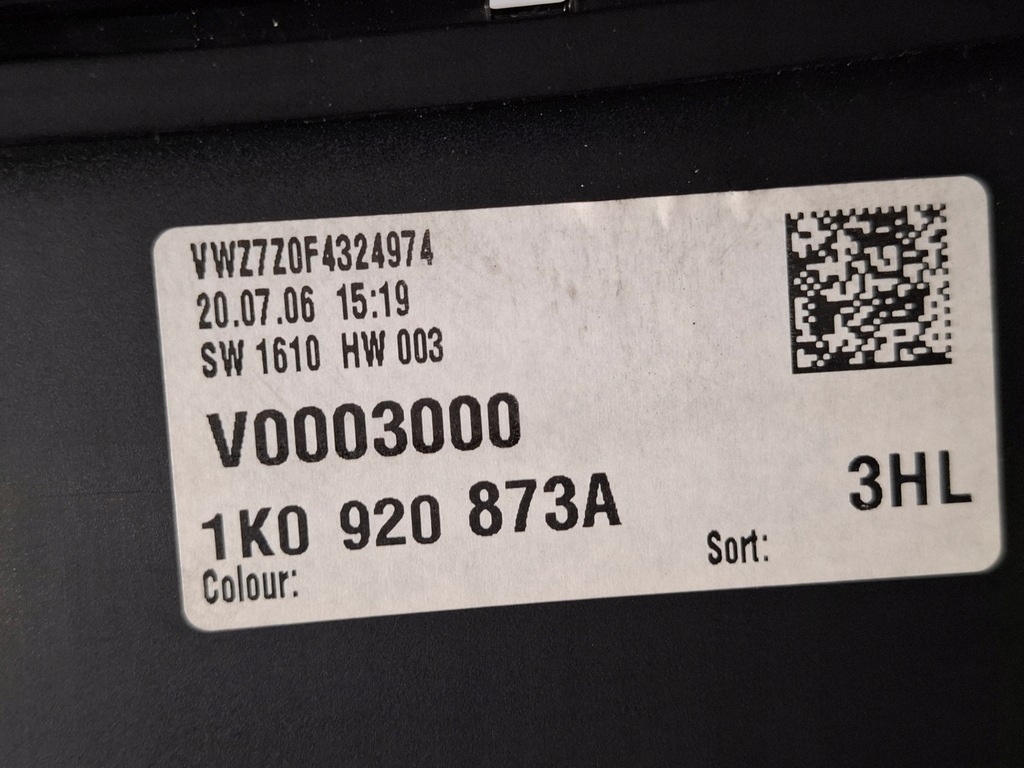 фото №8, Бортовой компьютер счетчик набор vw jetta v 5 a5 golf v 5 1.6 fsi blf 03c906056dp