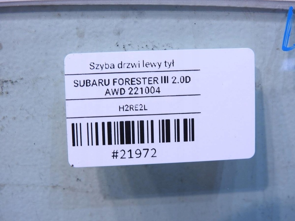 фото №7, Стекло дверь левый задняя subaru forester iii