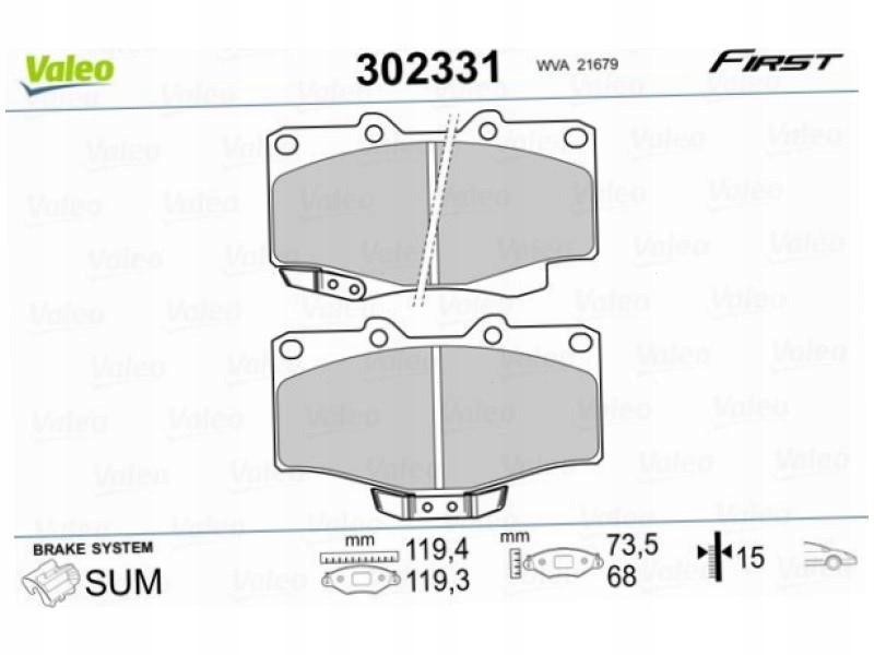 фото №2, Тормозные колодки перед toyota 4 runner ii 3.0 90-95 iii 2.7-3.4 95-02