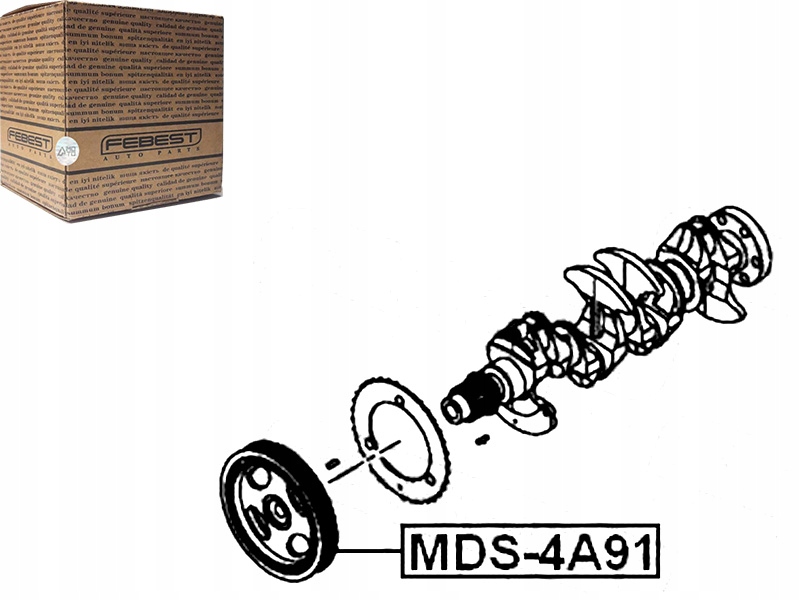 фото №8, Febest mds-4a91 шкив, wał коленчатый