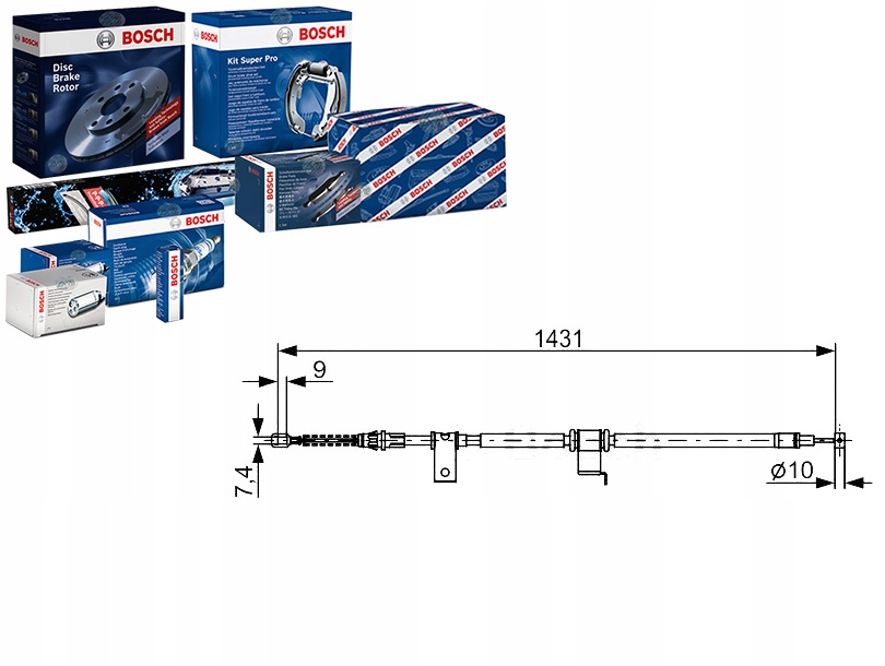 фото №1, Трос тормоза ручного opel antara 2,0cdti 06- le