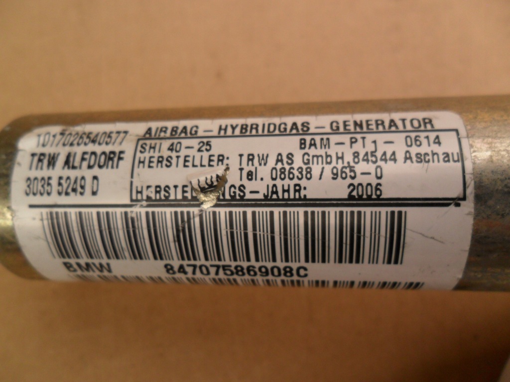фото №7, Bmw 1 e87 шторка безпеки подушка безпеки 85707587008n 84707586908c