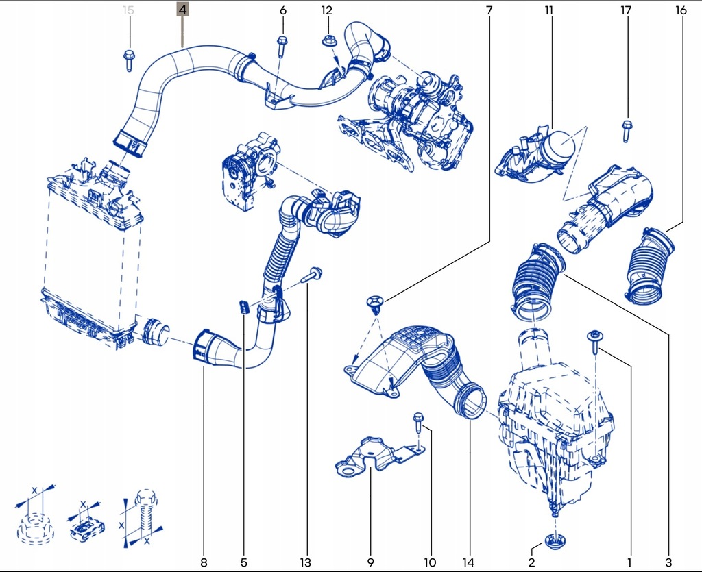 фото №14, Труба шланг воздуха renault clio v captur ii 1.0 tce 144603257r