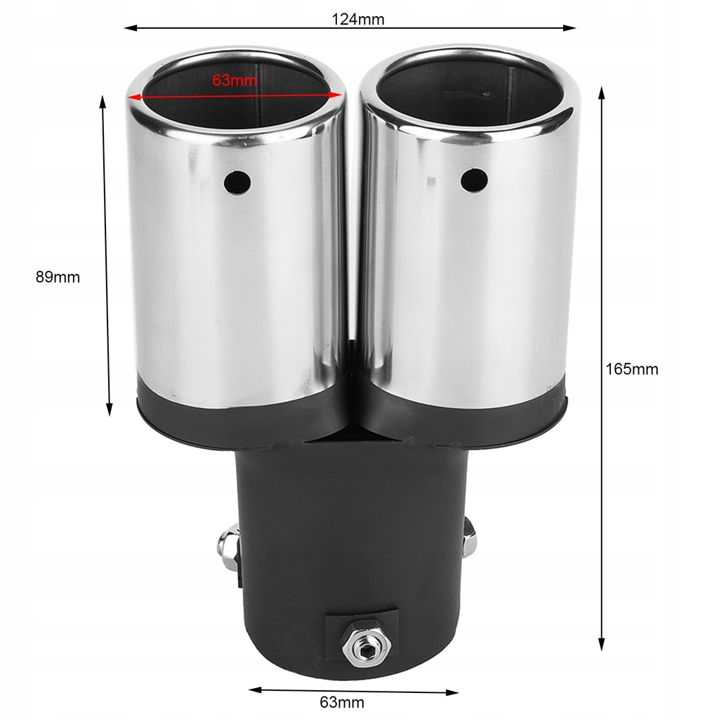 фото №12, Наконечник глушителя накладка выхлоп двойной