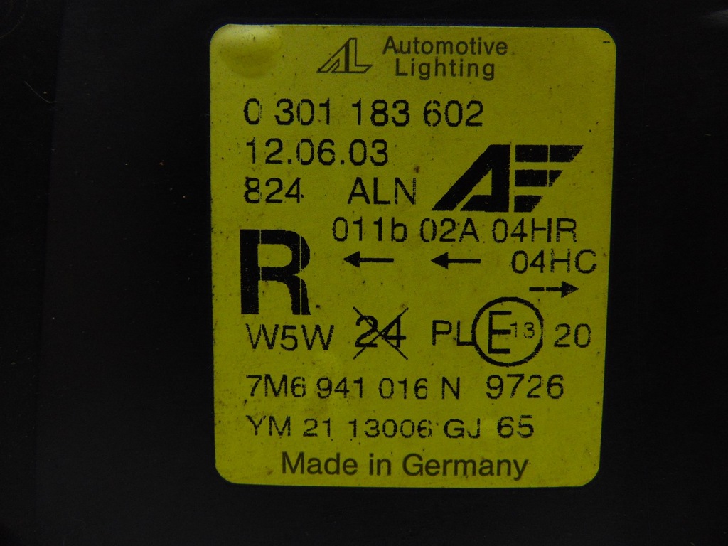 фото №7, Лампа права правий перед передня galaxy mk1 lift