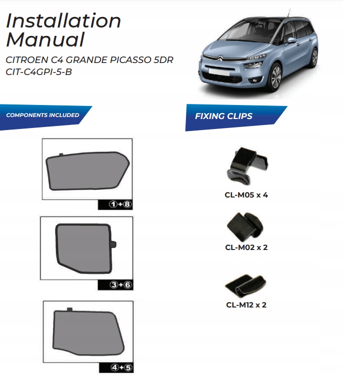 фото №15, Шторки citroen c4 grand picasso 2014-22 защита шторка солнцезащитные