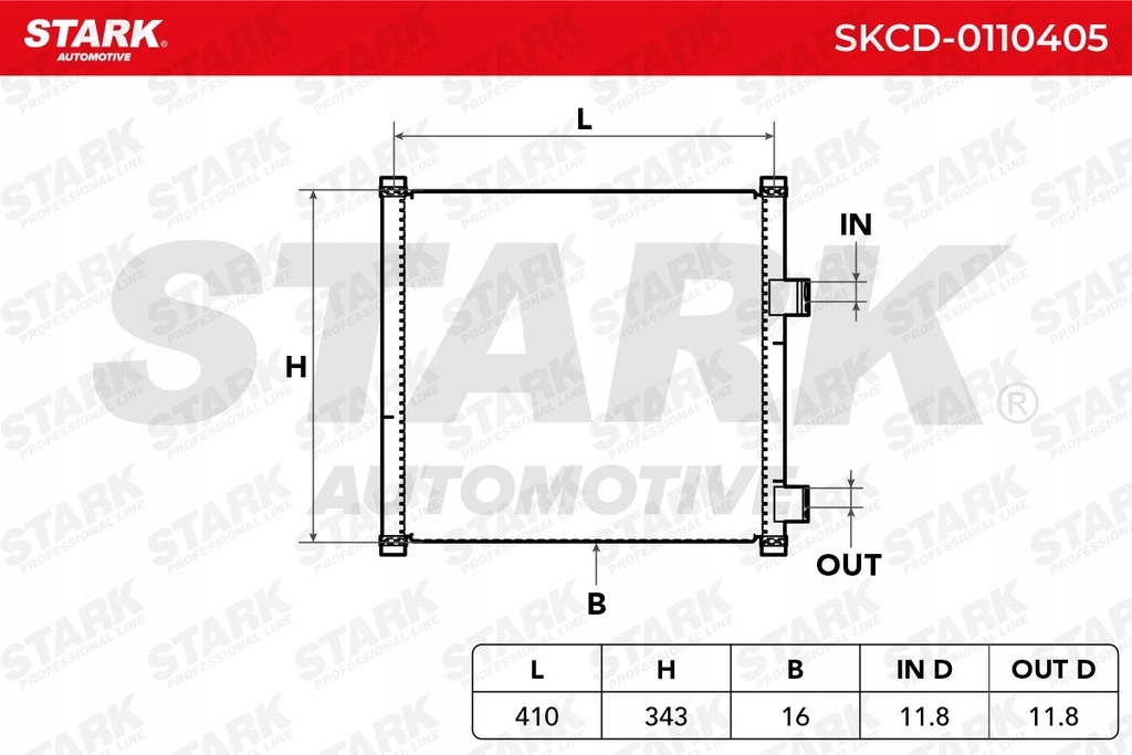 фото №8, Stark skcd-0110405 радіатор кондиціонера do ford ka rb street ka rl2