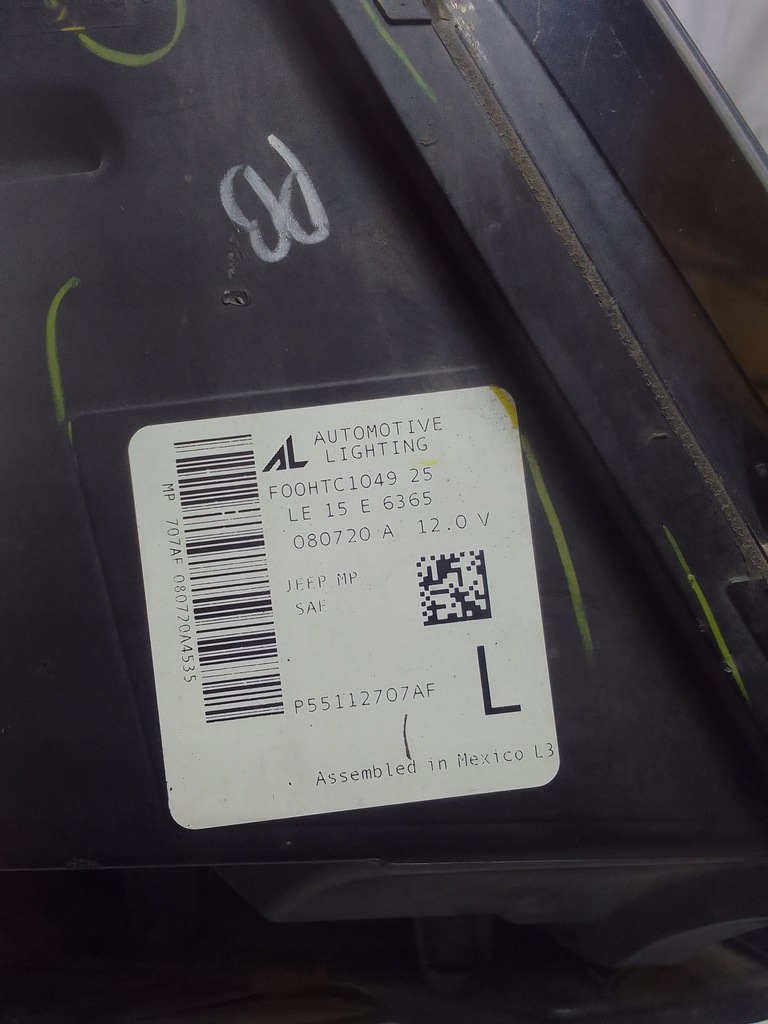 фото №13, Jeep compass ii 17- лампа перед левая p55112707af usa