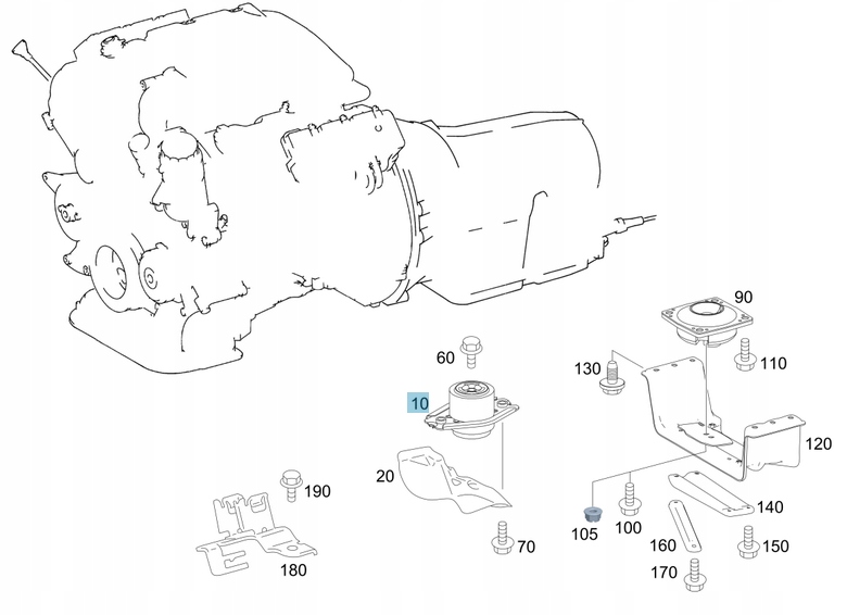 Купить Оригинальная правая подушка двигателя mercedes-benz gl/ml