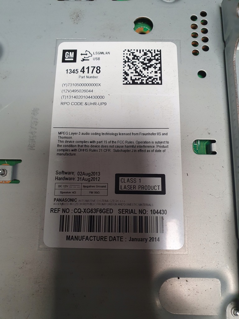 Радио навигация navi панель 23218952 13406665 95196686 zafira c astra j 4 с Разборки